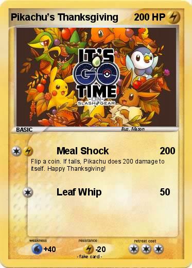 Pokemon Pikachu’s Thanksgiving