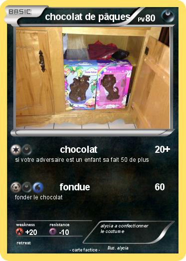 Pokemon chocolat de pâques