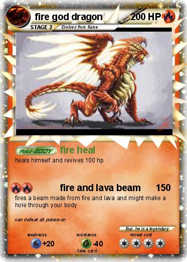 Pokemon fire god dragon