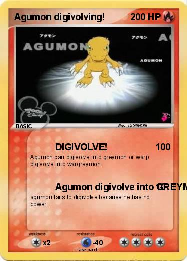 Pokemon Agumon digivolving!