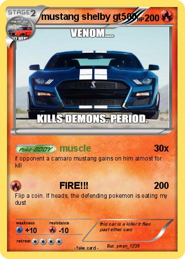 Pokemon mustang shelby gt500