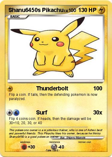 Pokemon Shanu6450s Pikachu