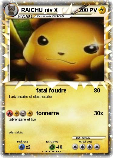 Pokemon RAICHU niv X