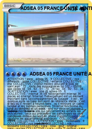 Pokemon ADSEA 05 FRANCE UNITÉ A INTERNAT FRANCE IME FRANCE