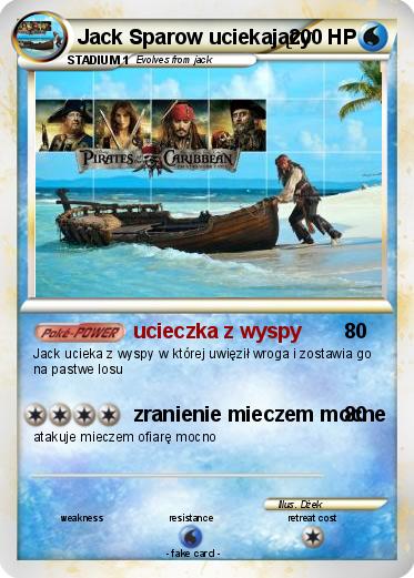 Pokemon Jack Sparow uciekający