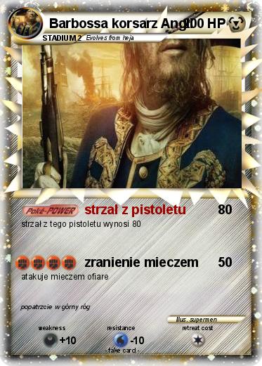 Pokemon Barbossa korsarz Angli
