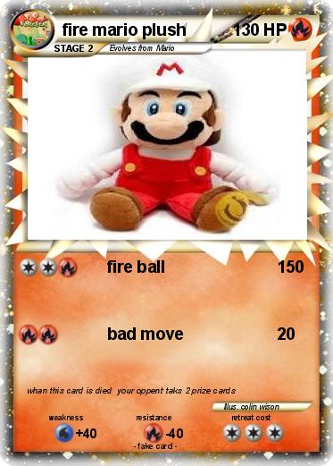 Pokemon fire mario plush