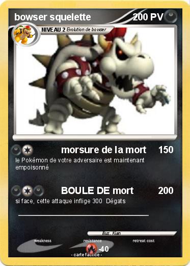 Pokemon bowser squelette