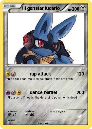 Pokemon lil ganstar lucario