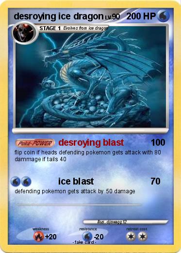 Pokemon desroying ice dragon