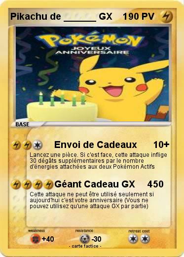Pokemon Pikachu de ______ GX    1