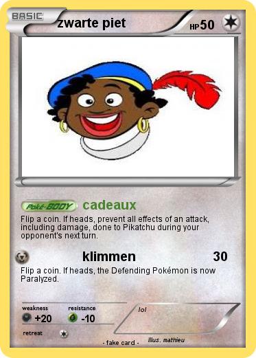 Pokemon zwarte piet