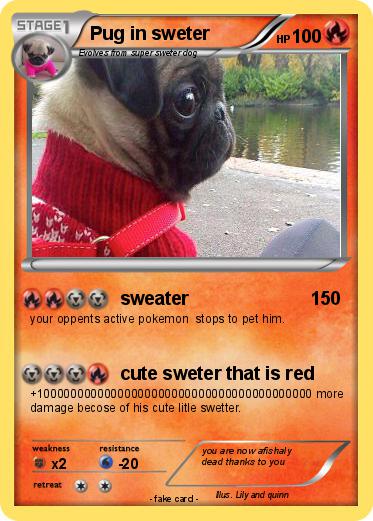 Pokemon Pug in sweter