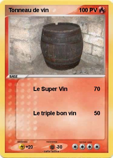 Pokemon Tonneau de vin