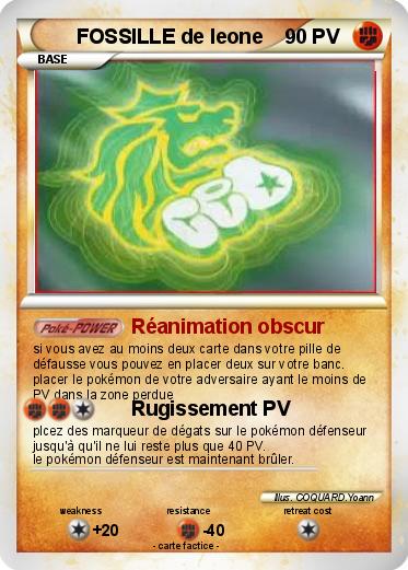 Pokemon FOSSILLE de leone