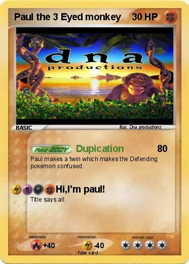 Pokemon Paul the 3 Eyed monkey
