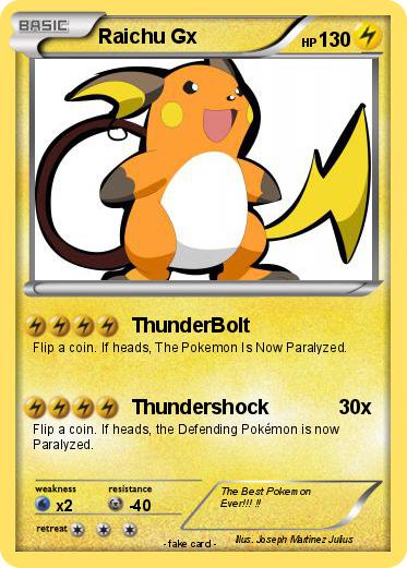 Pokemon Raichu Gx