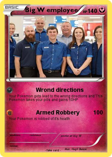 Pokemon Big W employee