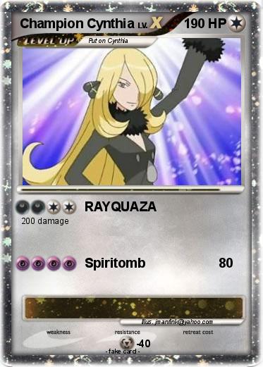 Pokemon Champion Cynthia