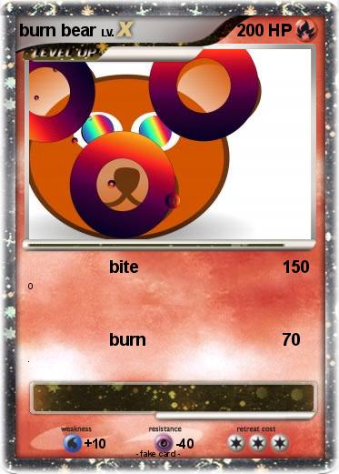 Pokemon burn bear