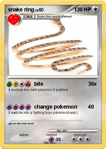 Pokemon snake ring