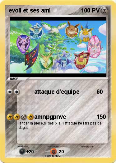 Pokemon evoli et ses ami