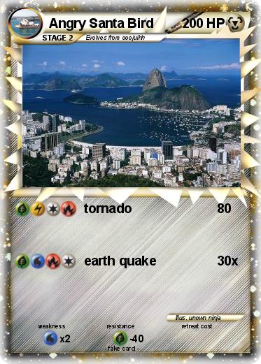 Pokemon Angry Santa Bird