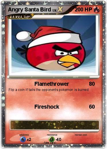 Pokemon Angry Santa Bird