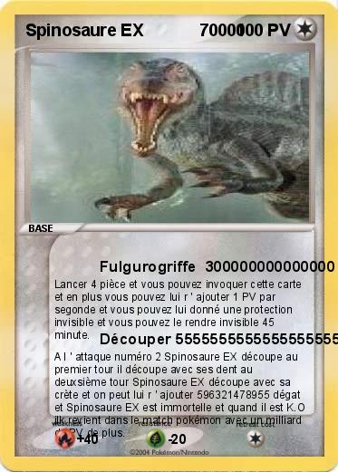 Pokemon Spinosaure EX            70000
