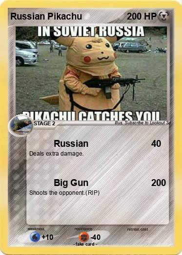 Pokemon Russian Pikachu