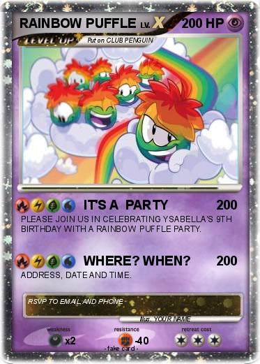 Pokemon RAINBOW PUFFLE