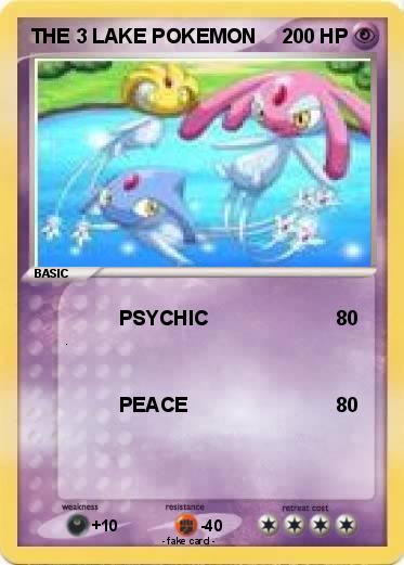 Pokemon THE 3 LAKE POKEMON