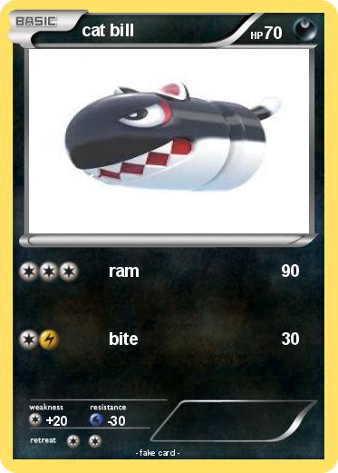 Pokemon cat bill