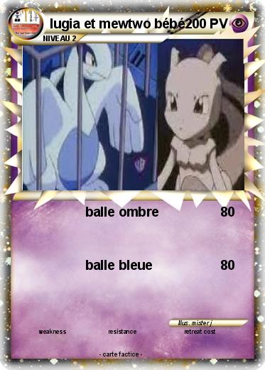Pokemon lugia et mewtwo bébé