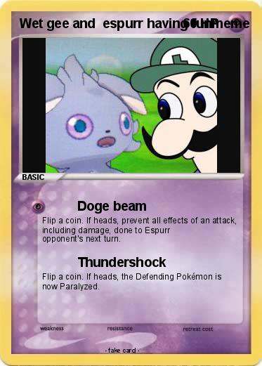 Pokemon Wet gee and  espurr having funmeme