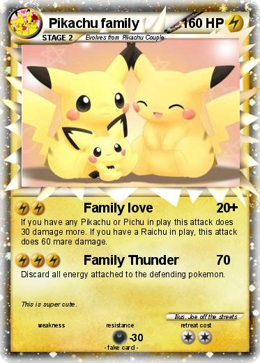 Pokemon Pikachu family