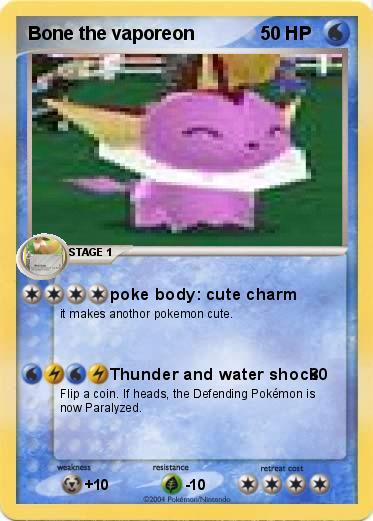 Pokemon Bone the vaporeon