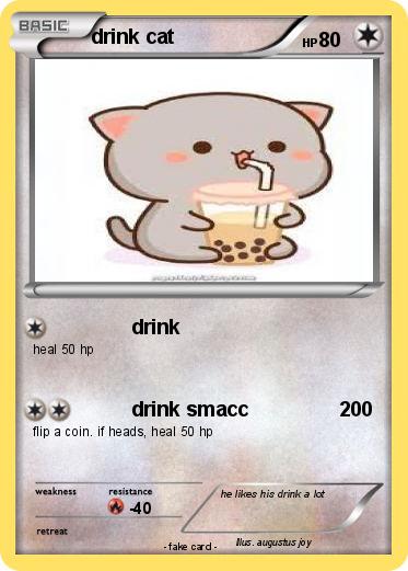 Pokemon drink cat