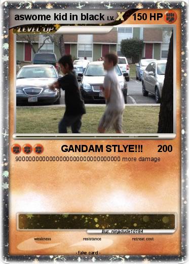 Pokemon aswome kid in black