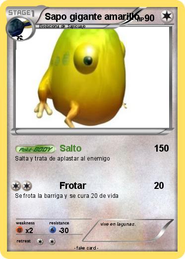 Pokemon Sapo gigante amarillo