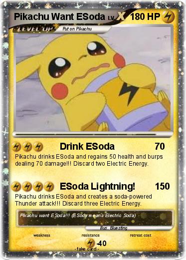 Pokemon Pikachu Want ESoda