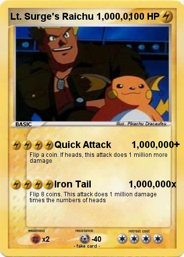 Pokemon Lt. Surge's Raichu 1,000,0,
