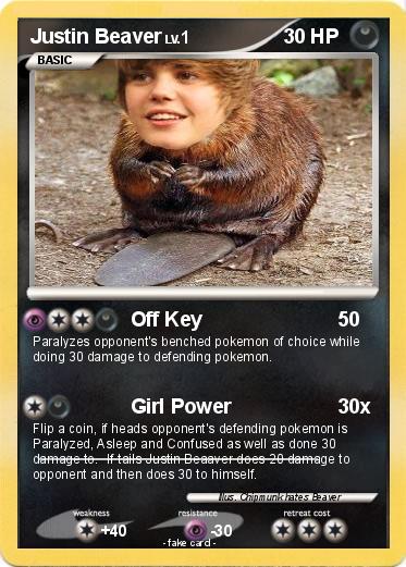 Pokemon Justin Beaver