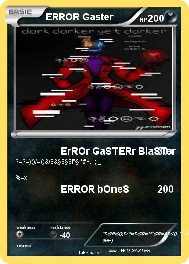 Pokemon ERROR Gaster
