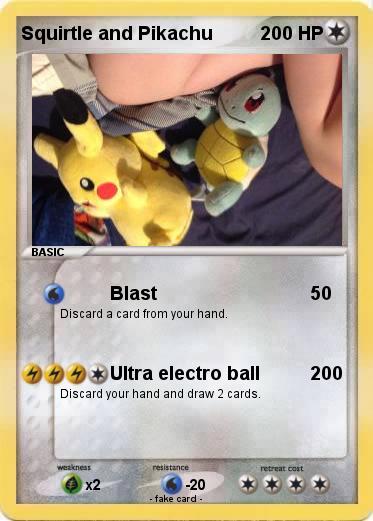 Pokemon Squirtle and Pikachu