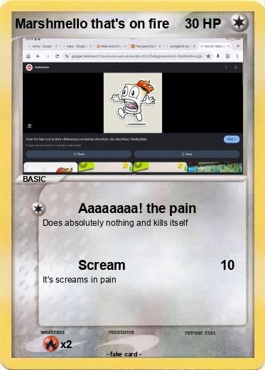 Pokemon Marshmello that's on fire