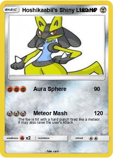 Pokemon Hoshikaabii's Shiny Lucario