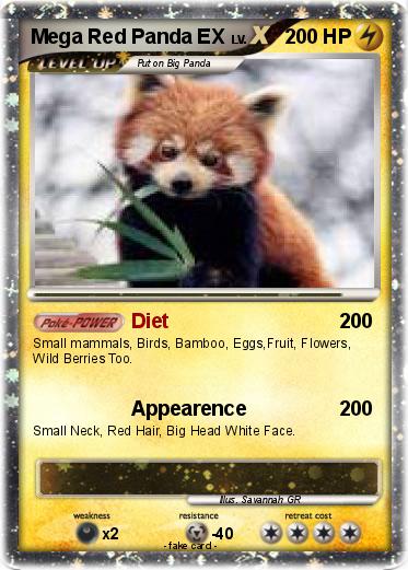 Pokémon Mega Red Panda EX 1 1 - Diet - My Pokemon Card