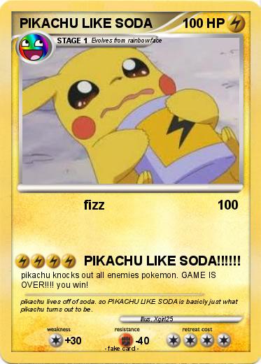Pokemon PIKACHU LIKE SODA