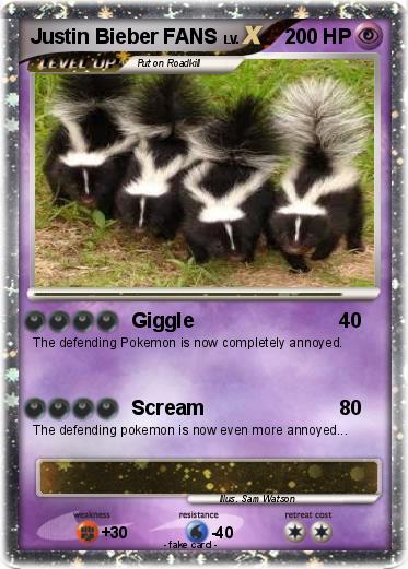 Pokemon Justin Bieber FANS